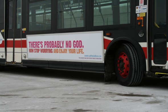 Canadian bus ad (following on the heels of a successful run in London)